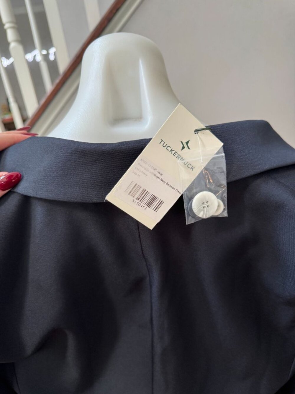 NWT TUCKERNUCK Midnight Navy Beckham Blazer Dress Size Medium - Picture 4 of 4